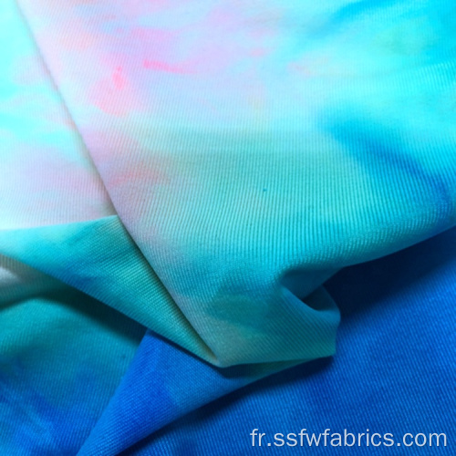 Tissu polyester spandex Jersey personnalisé Tie Dye